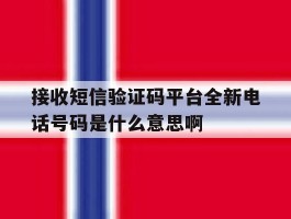 接收短信验证码平台全新电话号码是什么意思啊的简单介绍