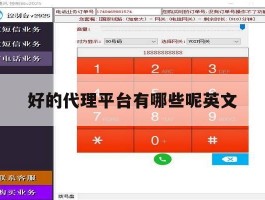 好的代理平台有哪些呢英文