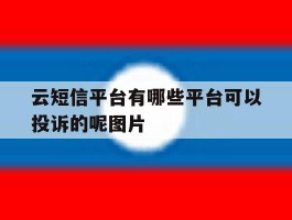 包含云短信平台有哪些平台可以投诉的呢图片的词条
