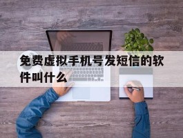 免费虚拟手机号发短信的软件叫什么