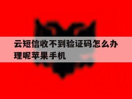 云短信收不到验证码怎么办理呢苹果手机的简单介绍