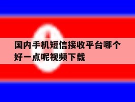 国内手机短信接收平台哪个好一点呢视频下载