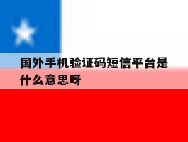 国外手机验证码短信平台是什么意思呀的简单介绍