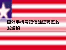 国外手机号短信验证码怎么发送的