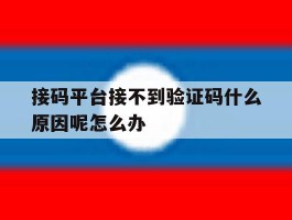 包含接码平台接不到验证码什么原因呢怎么办的词条