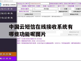 关于中国云短信在线接收系统有哪些功能呢图片的信息