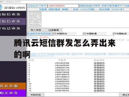 包含腾讯云短信群发怎么弄出来的啊的词条