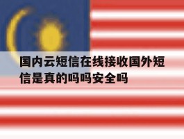 国内云短信在线接收国外短信是真的吗吗安全吗的简单介绍