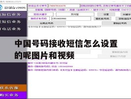 中国号码接收短信怎么设置的呢图片和视频的简单介绍