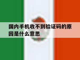 国内手机收不到验证码的原因是什么意思