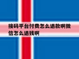 接码平台付费怎么退款啊微信怎么退钱啊