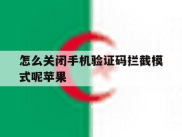 怎么关闭手机验证码拦截模式呢苹果