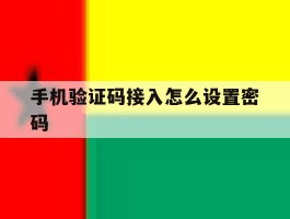 手机验证码接入怎么设置密码