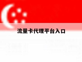 流量卡代理平台入口