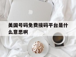 美国号码免费接码平台是什么意思啊