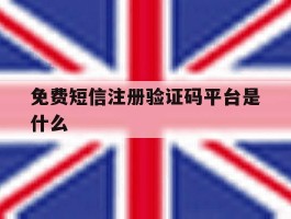 免费短信注册验证码平台是什么