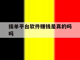 接单平台软件赚钱是真的吗吗
