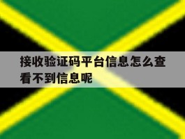 包含接收验证码平台信息怎么查看不到信息呢的词条