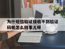 为什短信验证接收不到验证码呢怎么回事儿呀的简单介绍