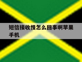 短信接收慢怎么回事啊苹果手机