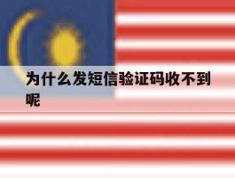 为什么发短信验证码收不到呢