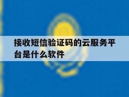 接收短信验证码的云服务平台是什么软件