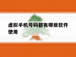 虚拟手机号码都有哪些软件使用