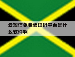 云短信免费验证码平台是什么软件啊
