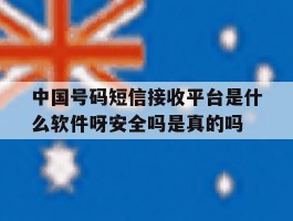 包含中国号码短信接收平台是什么软件呀安全吗是真的吗的词条