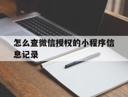 怎么查微信授权的小程序信息记录
