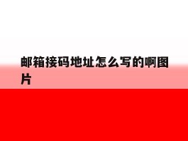 邮箱接码地址怎么写的啊图片