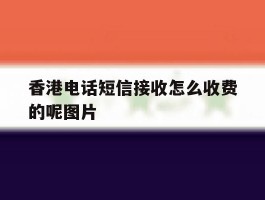 香港电话短信接收怎么收费的呢图片的简单介绍