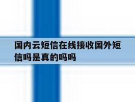 国内云短信在线接收国外短信吗是真的吗吗的简单介绍