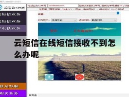云短信在线短信接收不到怎么办呢