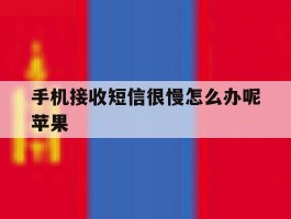 手机接收短信很慢怎么办呢苹果