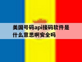 美国号码api接码软件是什么意思啊安全吗的简单介绍