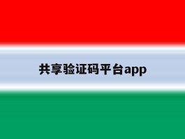 共享验证码平台app