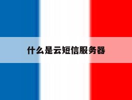 什么是云短信服务器