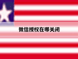 微信授权在哪关闭