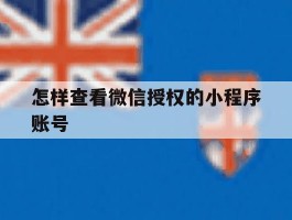 怎样查看微信授权的小程序账号