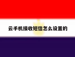 云手机接收短信怎么设置的