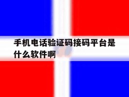 手机电话验证码接码平台是什么软件啊