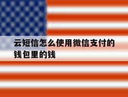 云短信怎么使用微信支付的钱包里的钱