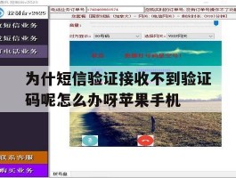 关于为什短信验证接收不到验证码呢怎么办呀苹果手机的信息