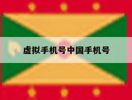 虚拟手机号中国手机号