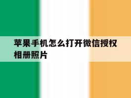 苹果手机怎么打开微信授权相册照片
