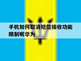 手机如何取消短信接收功能限制呢华为的简单介绍