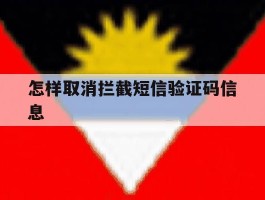 怎样取消拦截短信验证码信息