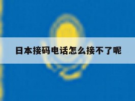 日本接码电话怎么接不了呢