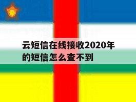 云短信在线接收2020年的短信怎么查不到